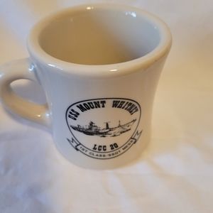Vintage USS Mount Whitney LCC-20  “Sanders” E-6 Victor Diner Mug